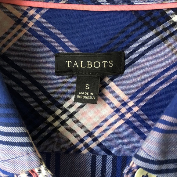 TALBOTS • Blue, White & Pink Paid “The Perfect Shirt” Button Down - Picture 3 of 13